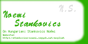 noemi stankovics business card
